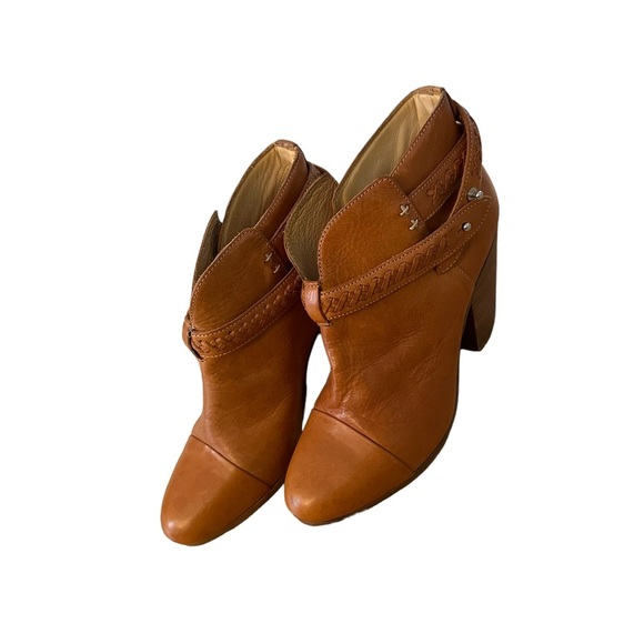Rag & Bone brown camel Harrow braided belted ankle leather boots - Picture 10 of 11